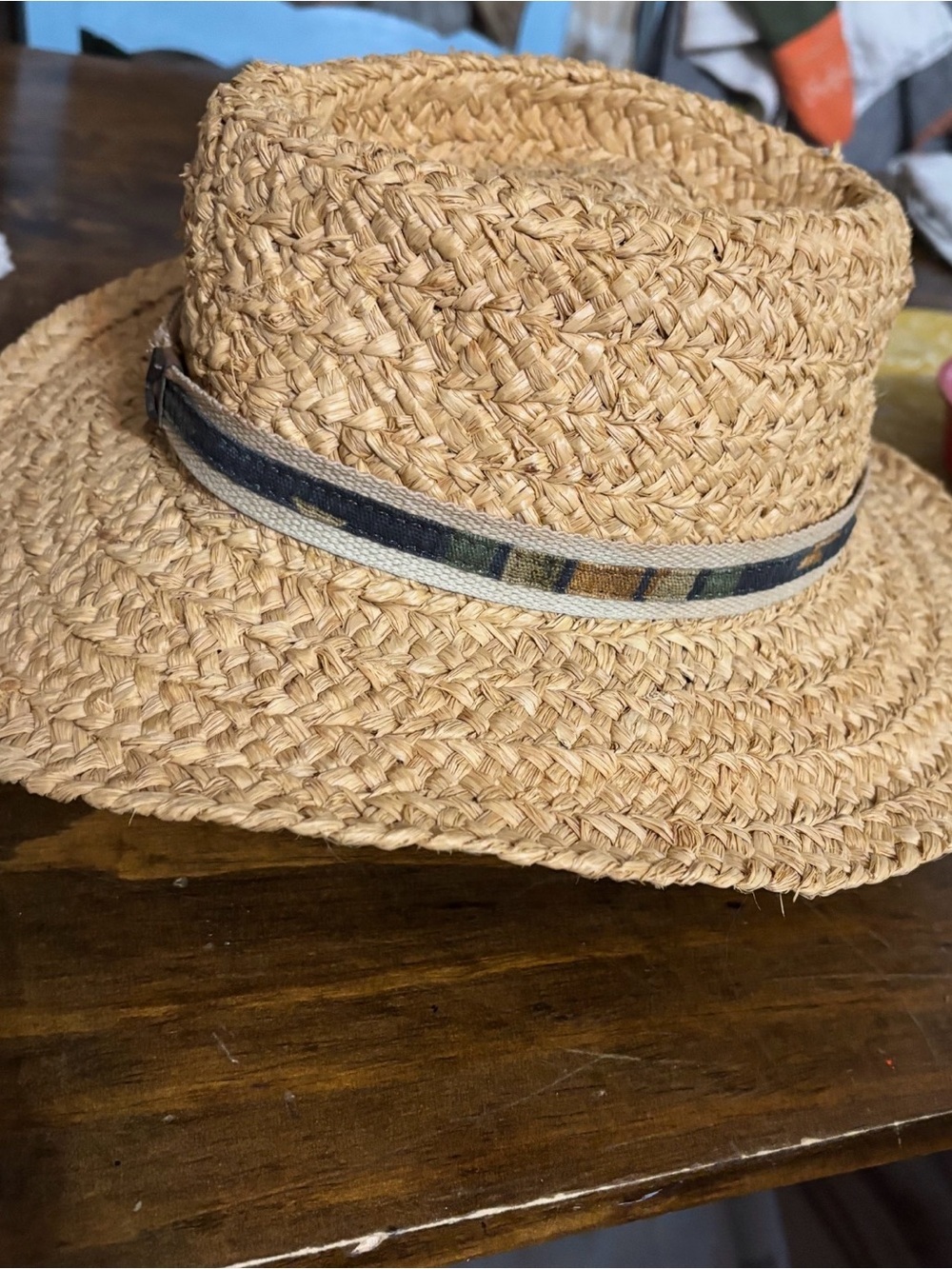 Dorfman Pacific Genuine Raffia Golf hat Vintage 18th hole